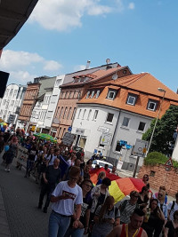 Demonstrationszug durch Aschaffenburg