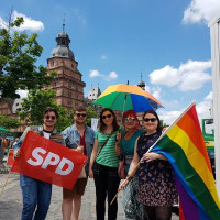 Gruppenfoto der SPD beim CSD