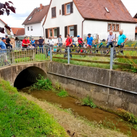 Radtour im Bachgau zur Besichtigung der Hochwasserschutzmaßnahmen